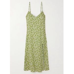 Reformation - Crimini Floral-print Crepe Midi Dress - Green